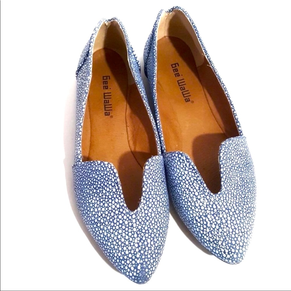 Gee Wawa for Anthropologie Lydia loafer blue leather